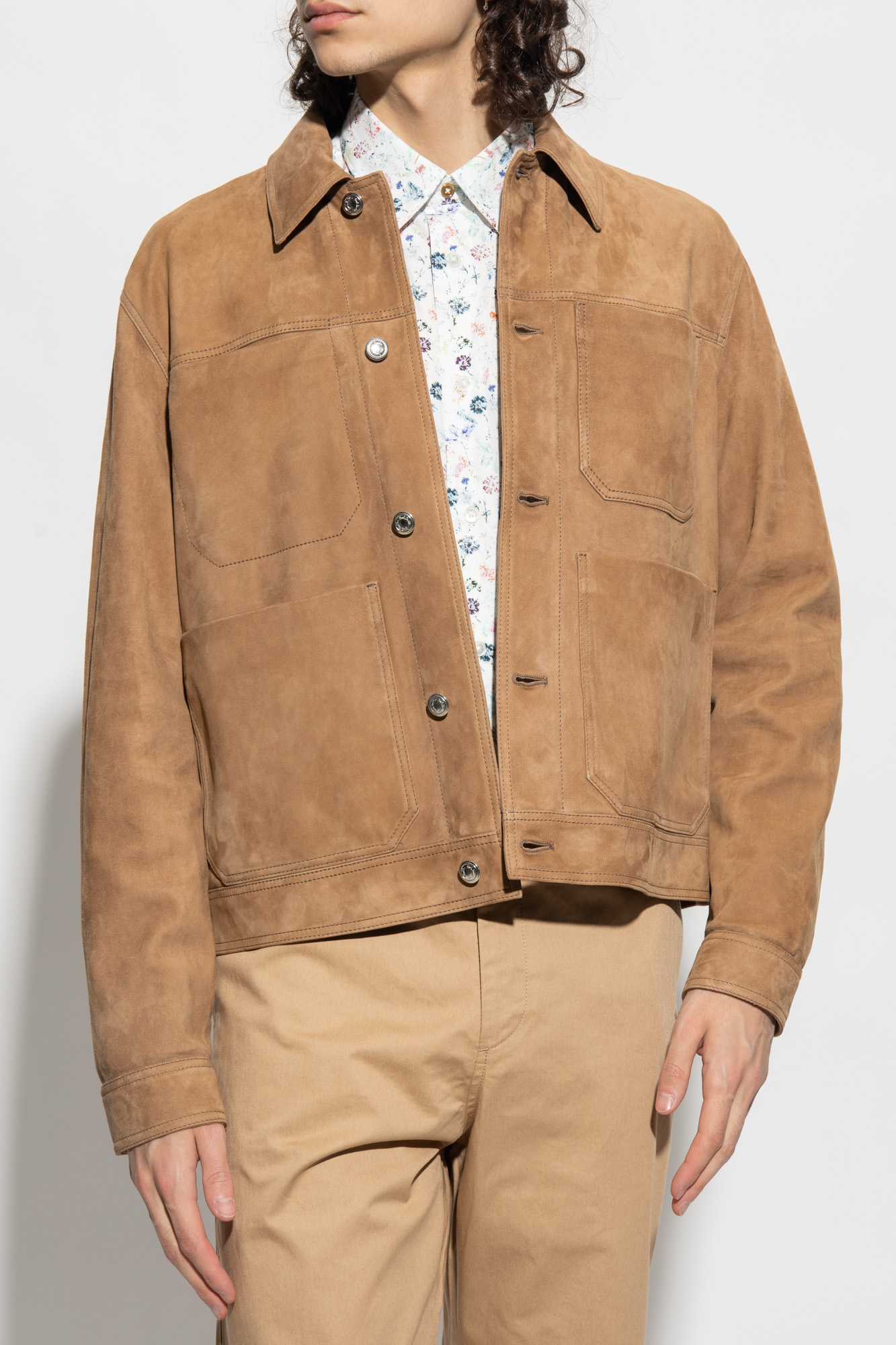 Beige Suede jacket Paul Smith - Vitkac GB